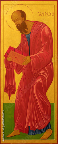 MONZA, ITALY - MARCH 19, 2026:  The icon of St. Paul the Apostle in the churc...
