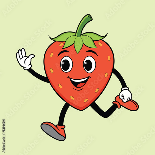 A cute and happy red tomato cartoon character with a funny smiling face is a fresh, healthy vegetable illustration isolated as a 3d vector for comic food nature