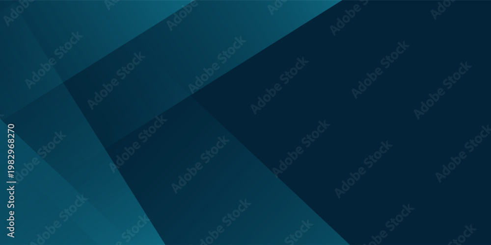 Fototapeta premium Blue modern abstract wide banner with geometric shapes. Dark blue abstract background with diagonal lines.