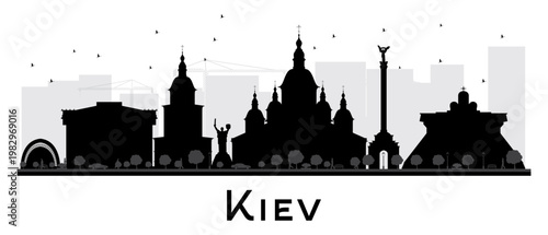 Kyiv city skyline prepared in vector