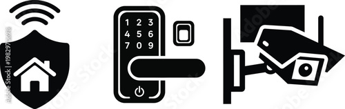 Electronic access control systems with keypad and smart video camera