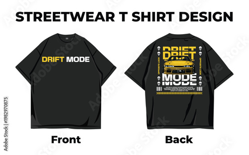 Car urban streetwear t shirt design