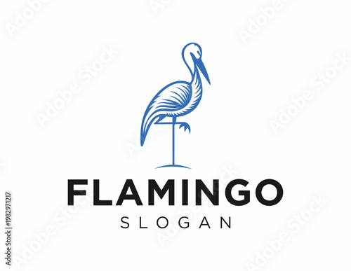 Logo about Flamingo on a white background. created using the CorelDraw application.