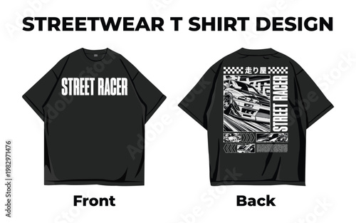Car urban streetwear t shirt design