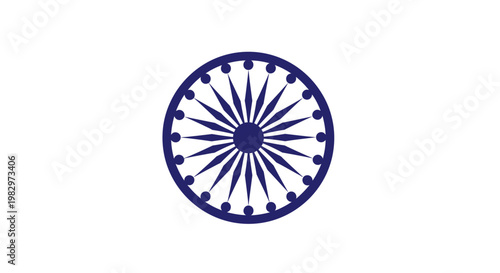 The Ashoka Chakra Indian Symbol.