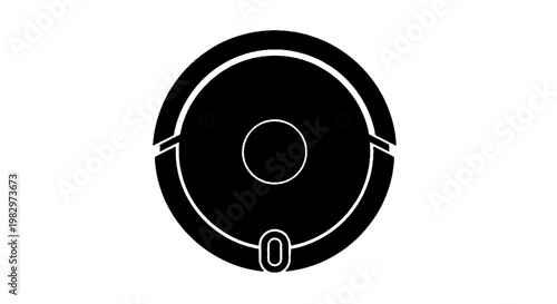 Vector illustration of robot vacuum cleaner icon, smart home device for floor cleaning, vector illustration on a transparent background