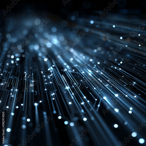 dark blue neon circuit board background