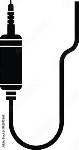 A Black And White Image Of A Cable Vector, illustration