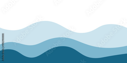 Water waves blue flow background vector image simple graphic illustration, abstract fluid wavy river pattern shape backdrop, ocean sea cartoon fun cute zigzag curve motion element, smoke decor idea