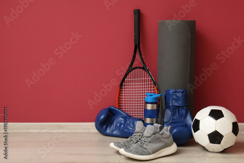 Different sports equipment ...