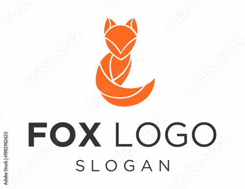 Logo about Fox on a white background. created using the CorelDraw application.