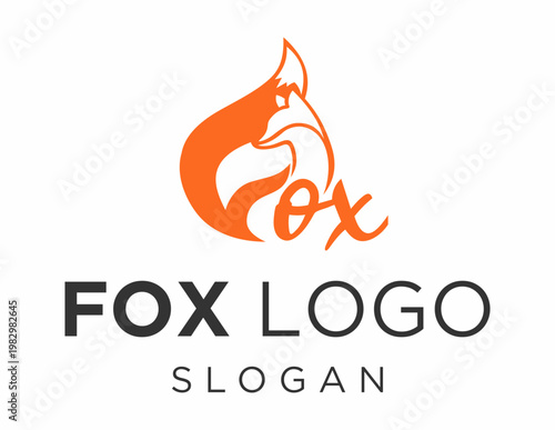 Logo about Fox on a white background. created using the CorelDraw application.