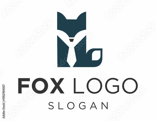 Logo about Fox on a white background. created using the CorelDraw application.