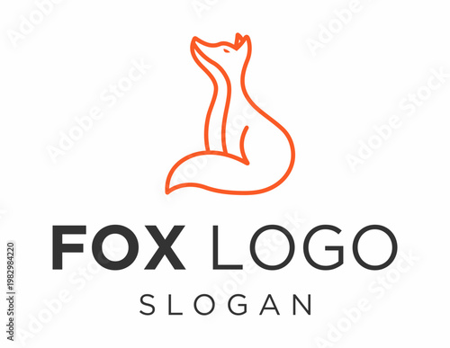 Logo about Fox on a white background. created using the CorelDraw application.