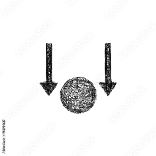 Sketch gravity icon design