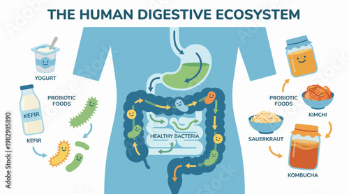 The Human Digestive Ecosystem A Look at Healthy Gut Bacteria and Probiotic Foods