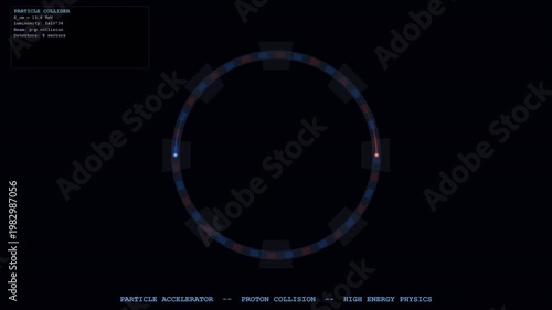 Wallpaper Mural High quality 4K 3D animation of Particle Collider seamless loop background for science and education presentations. Torontodigital.ca