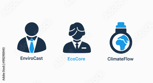 Environmental and climate icons: sustainability eco-friendly business weather forecasting with environmental sustainability friendly business forecast conservation renewable molecule research