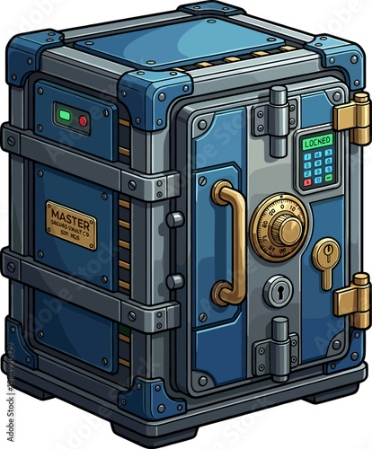 High security armored vault with digital and dial locks