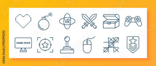 Aviation set icon. Pilot cap, radar target, flight ticket, parachute helmet, jetpack, helicopter, airplane phone, location pin, magnifier aircraft, propeller plane, window view, air badge.