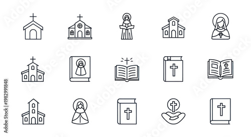 Religious Icons Set