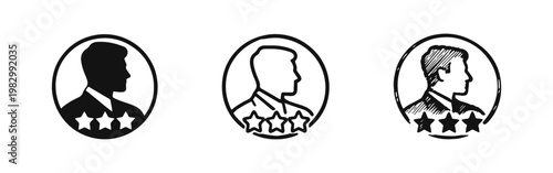High rated profile 3 stars and professional excellence icons