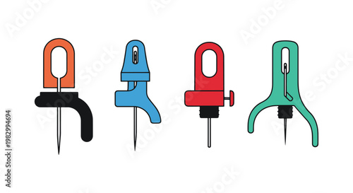 Needle Stopper Line art vector creative abstract illustration