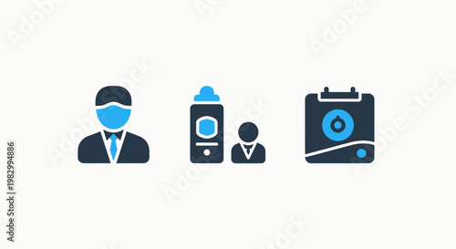 Corporate safety and compliance business icon set with business compliance professional protection security protocol management corporate strategy information procedure standards workplace