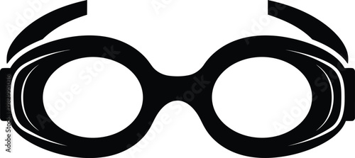 Minimalist swimming goggles icon design for water sports vector illustration