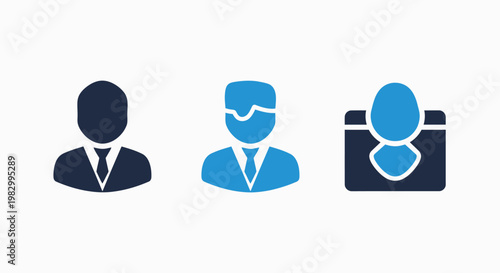 User identity management and account control icon set with identity management business corporate security administration personnel employee customer development organization operations