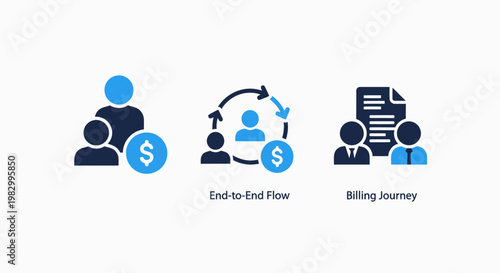 Business relationships and financial client management icons with business financial management relationships accounting customer dealings partnership professional transaction corporate