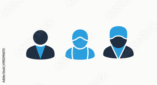 Professional worker occupation avatar icons set featuring businessman and construction or service personnel occupation businessman construction personnel professional engineer employee