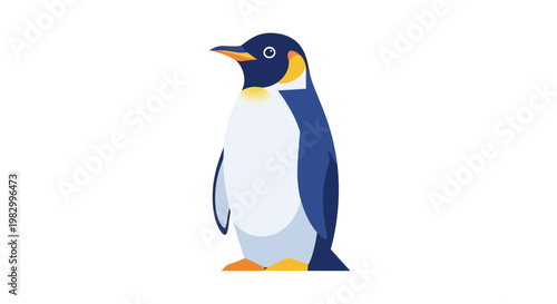 Emperor penguin illustration isolated on white background