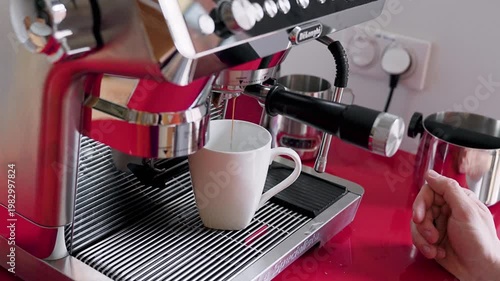 Making coffee in a coffee machine. Saint Petersburg, Russia - 7 Apr 2026