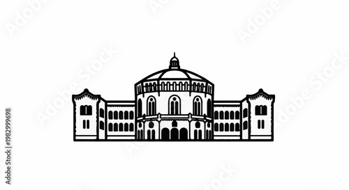 Iconic domed building with arched windows and classical architecture