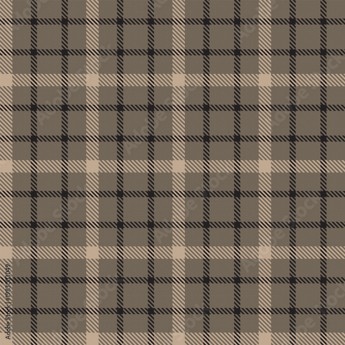 Classic Taupe Plaid Fashion Textile Design