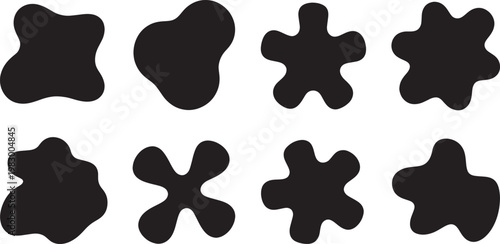 Ten black star and heart silhouettes arranged in two rows on a white background, black silhouettes simple shapes