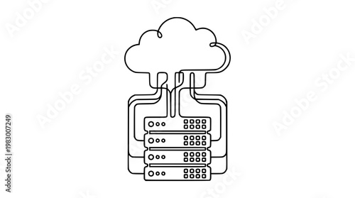 Cloud connected to multiple server stacks in a network