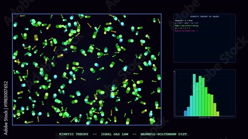 Wallpaper Mural Seamless looping 3D render of Kinetic Theory designed for modern academic and technology-related backgrounds. Torontodigital.ca