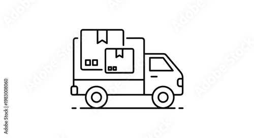 Overnight Parcel Line art creative abstract vector design