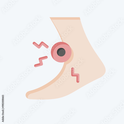 Foot Ankle Pain and Swelling Inflammation Illustration