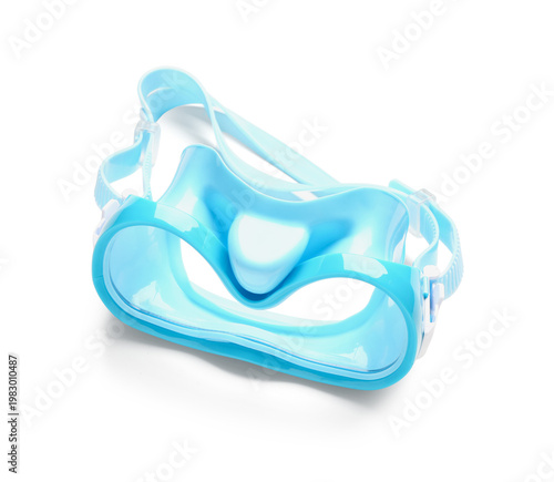 New swimming mask on white ...