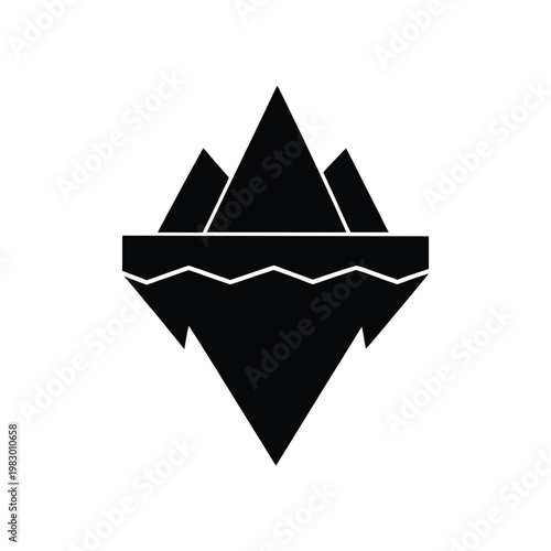 Simple Black Iceberg Design