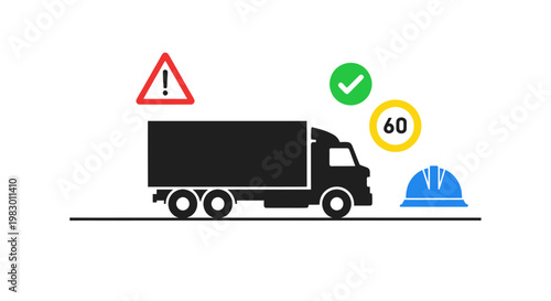 Large Truck Vehicle Transport Logistics.