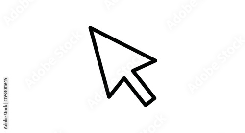 Black computer mouse pointer icon.