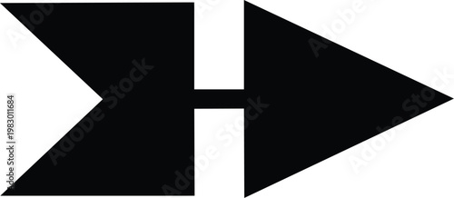 Simple Clean Bold Black Arrow Icon In Door Style. Open Vector Illustration Element, Doodle Arrow Sign. 