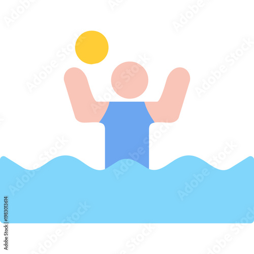 Water Polo Icon Vector Element