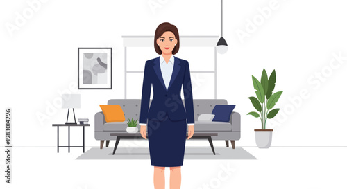 Confident businesswoman in a modern office setting