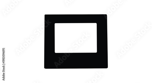 Free Download A black square frame with a white interior a minimalist photographic silhouette - GFXLoad