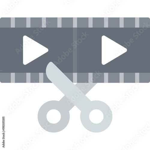 Video Editing Icon Vector Element